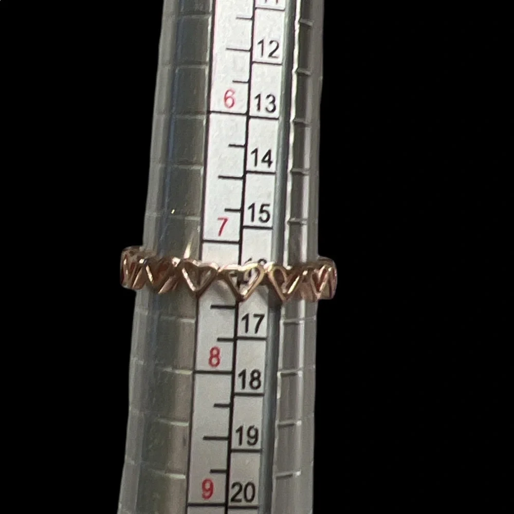 New! Pandora Freehand Hearts Ring.SZ 7.5🤍🖤 - Picture 7 of 7